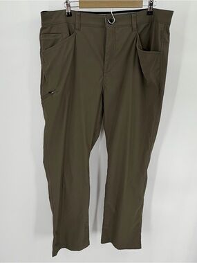 ORVIS Pants Men’s 40x32 Green Nylon Stretch Trek Water Repellent Tech Pocket